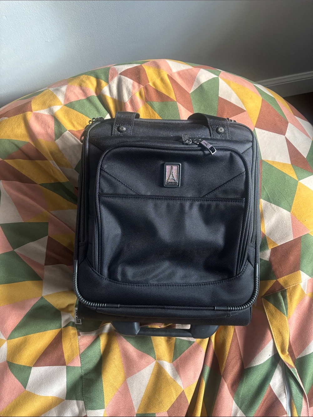 TravelPro Black Rolling Briefcase - Compact Travel Bag